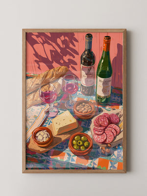 Mediterrane Tafel bunte Schatten
