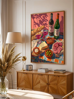 Mediterrane Tafel bunte Schatten