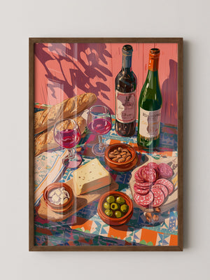 Mediterrane Tafel bunte Schatten
