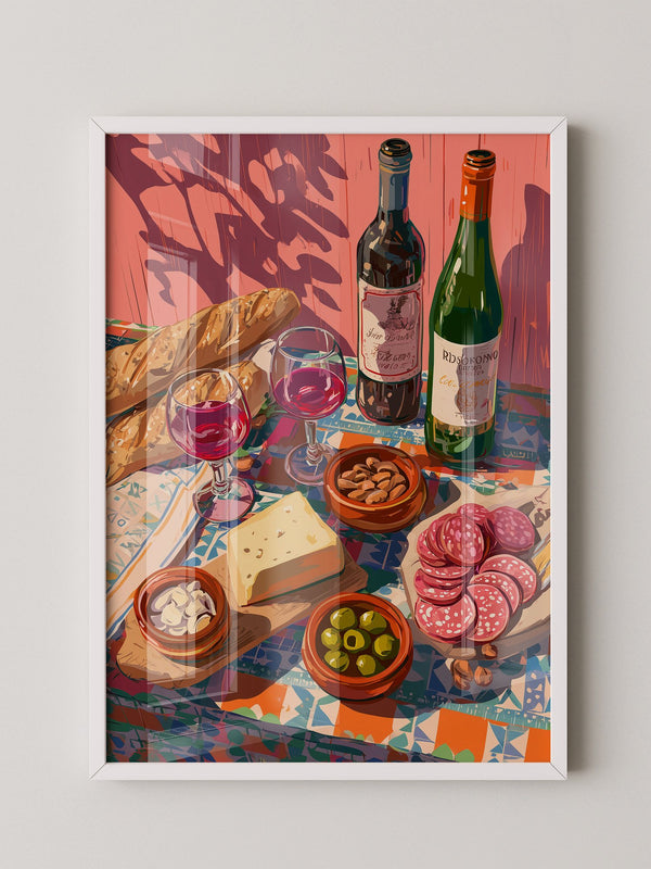 Mediterrane Tafel bunte Schatten
