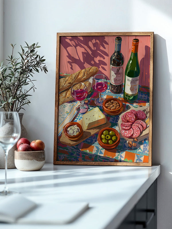 Mediterrane Tafel bunte Schatten