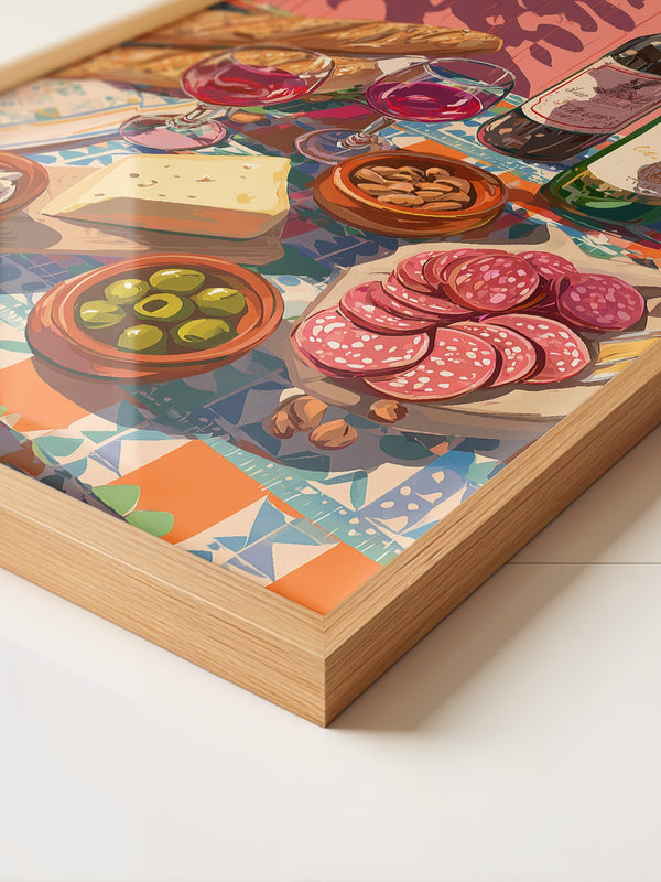 Mediterrane Tafel bunte Schatten