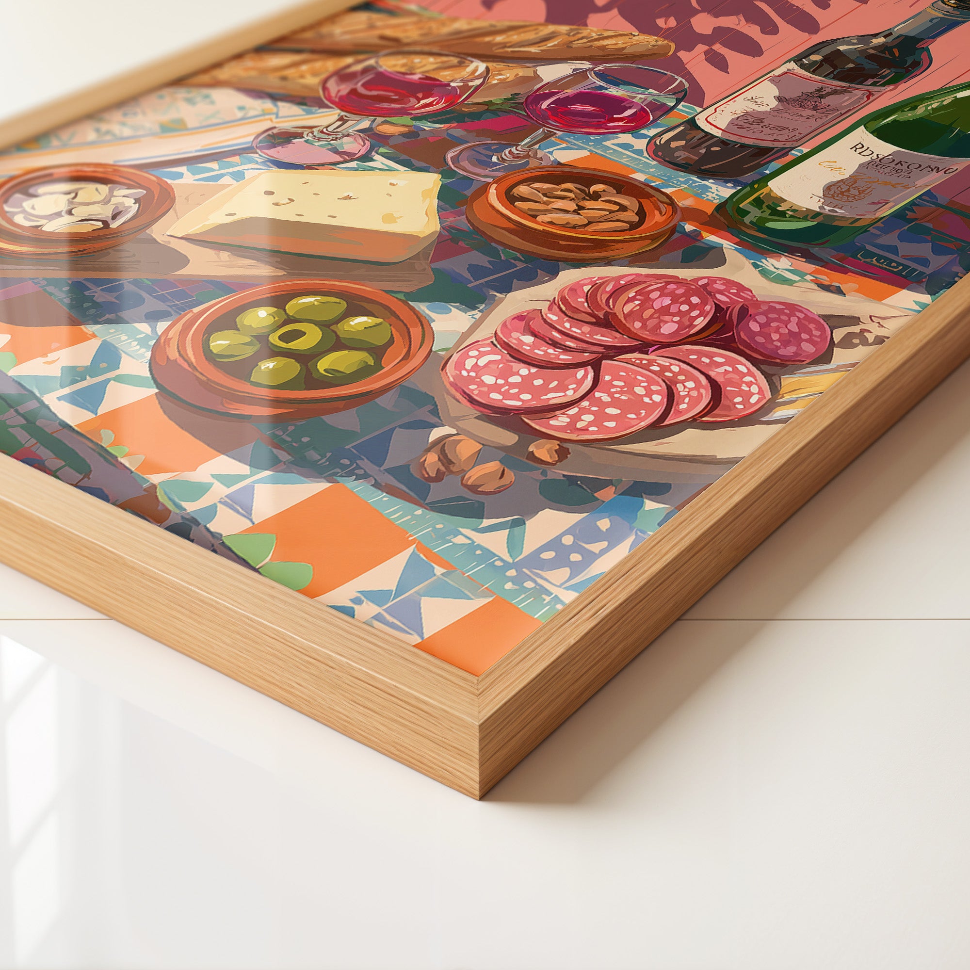 Mediterrane Tafel bunte Schatten