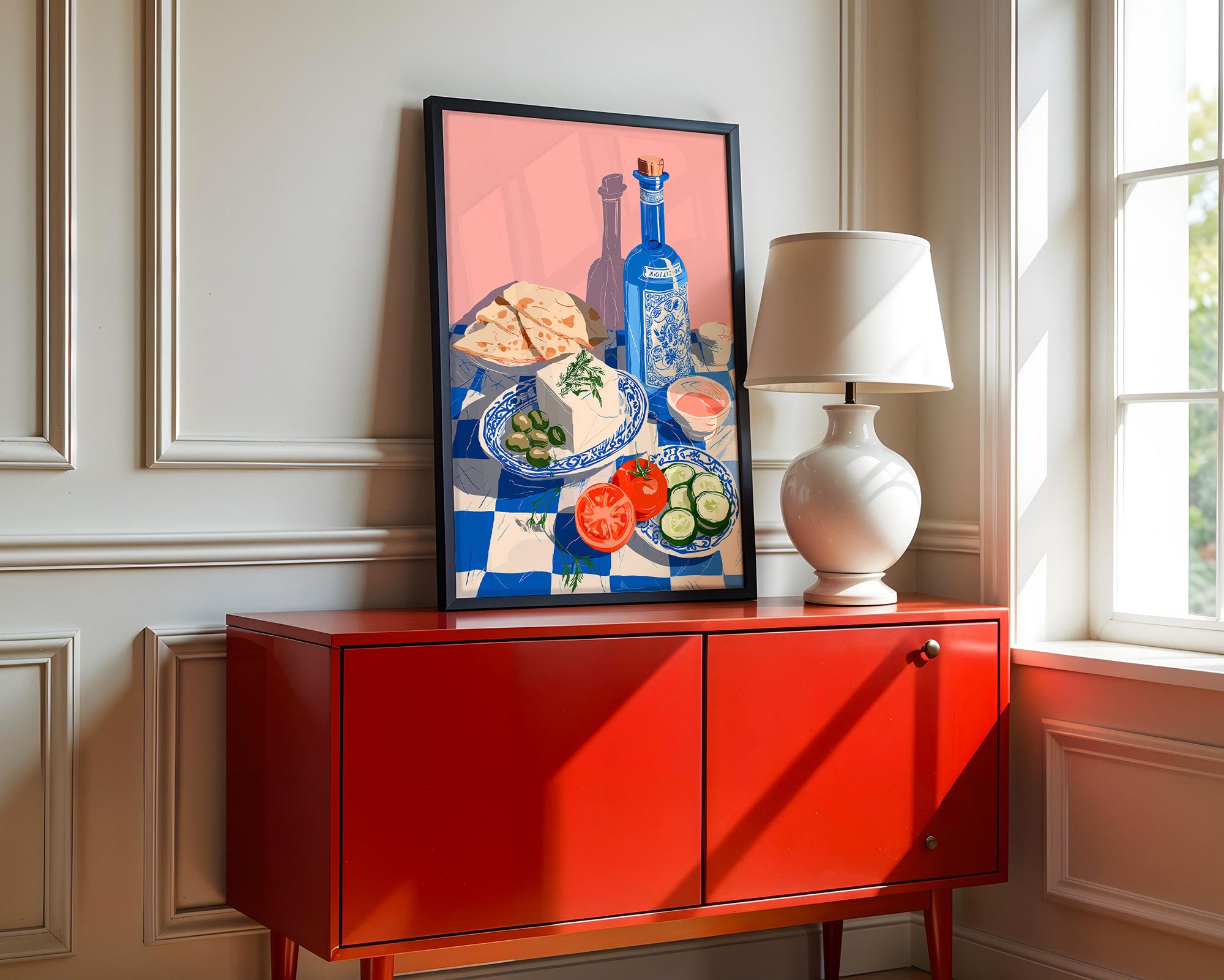 Mediterraner Tisch Sommerfarben