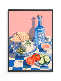 Mediterraner Tisch Sommerfarben