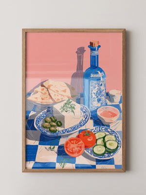 Mediterraner Tisch Sommerfarben