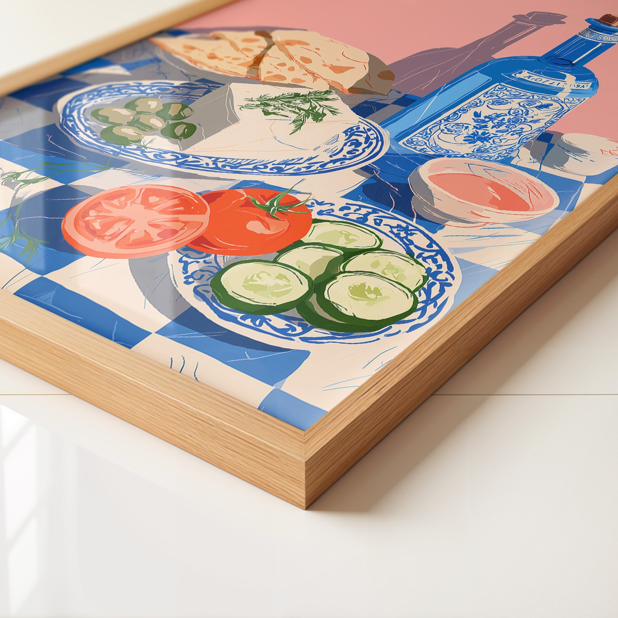 Mediterraner Tisch Sommerfarben