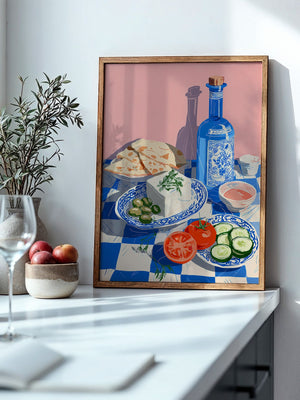 Mediterraner Tisch Sommerfarben