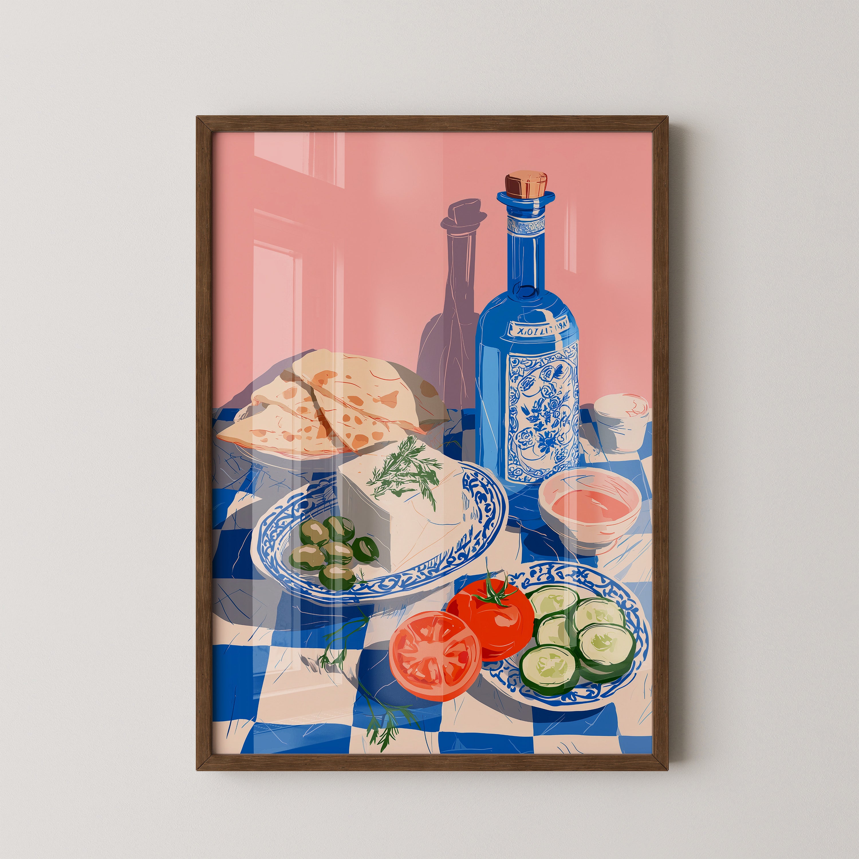 Mediterraner Tisch Sommerfarben