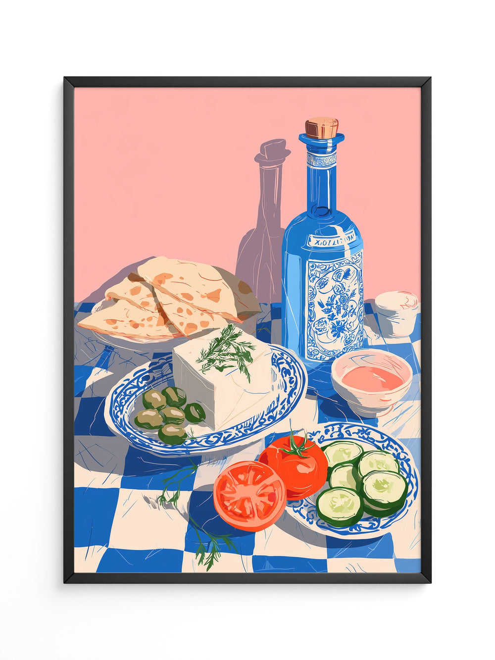 Mediterraner Tisch Sommerfarben