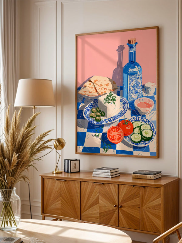 Mediterraner Tisch Sommerfarben