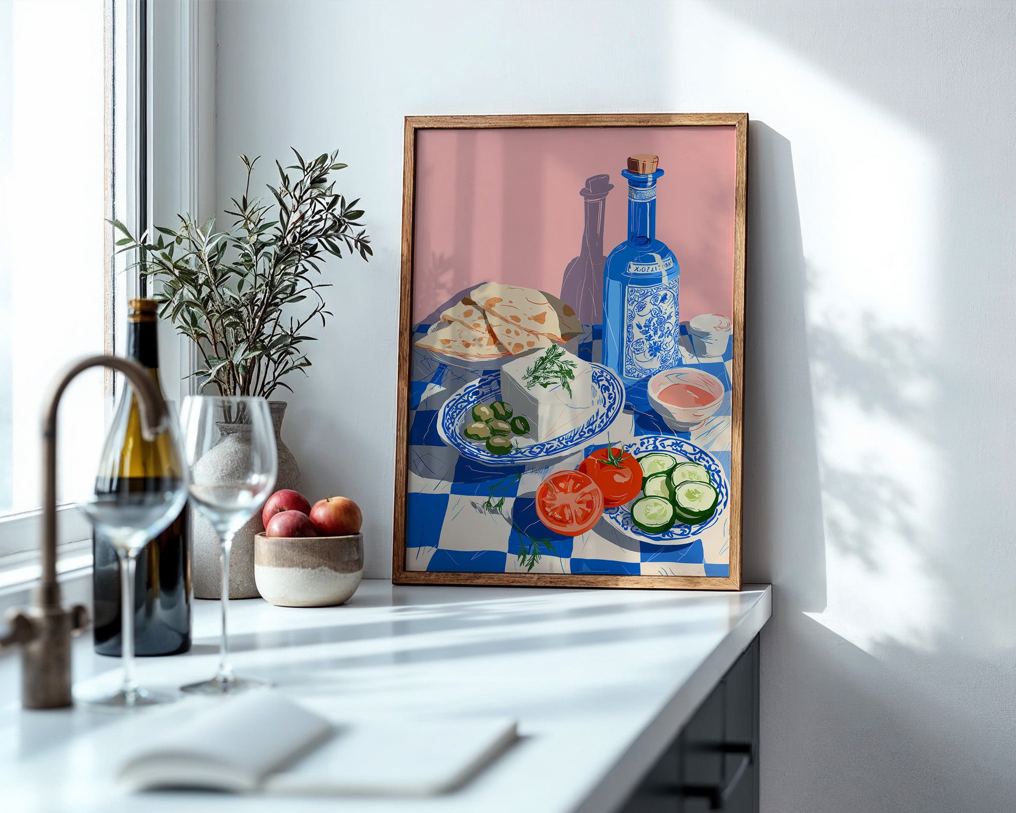 Mediterraner Tisch Sommerfarben