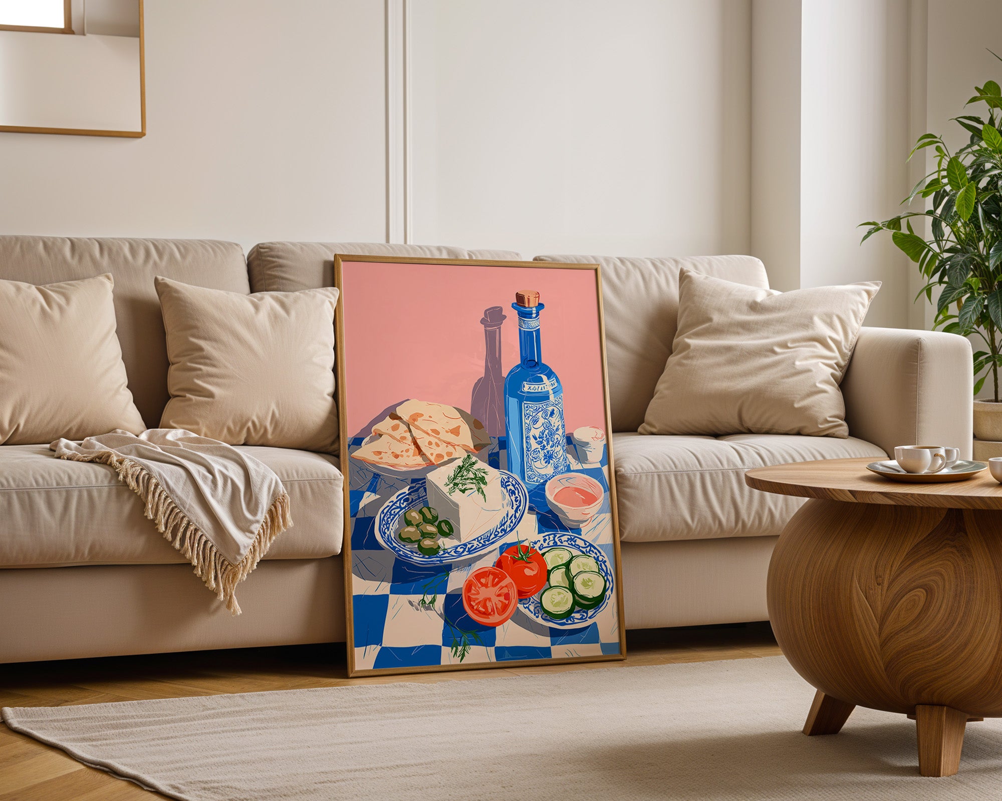 Mediterraner Tisch Sommerfarben