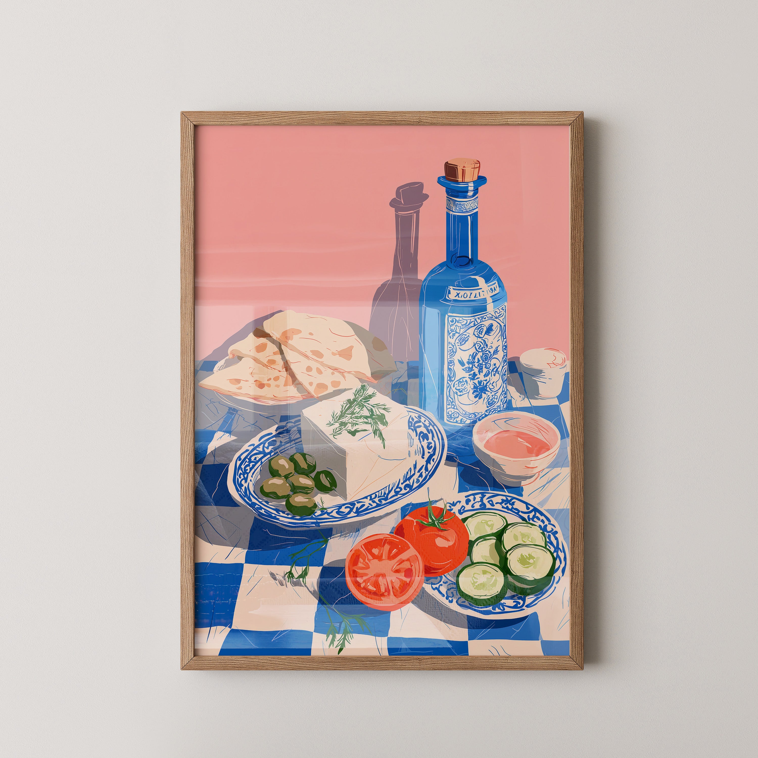 Mediterraner Tisch Sommerfarben