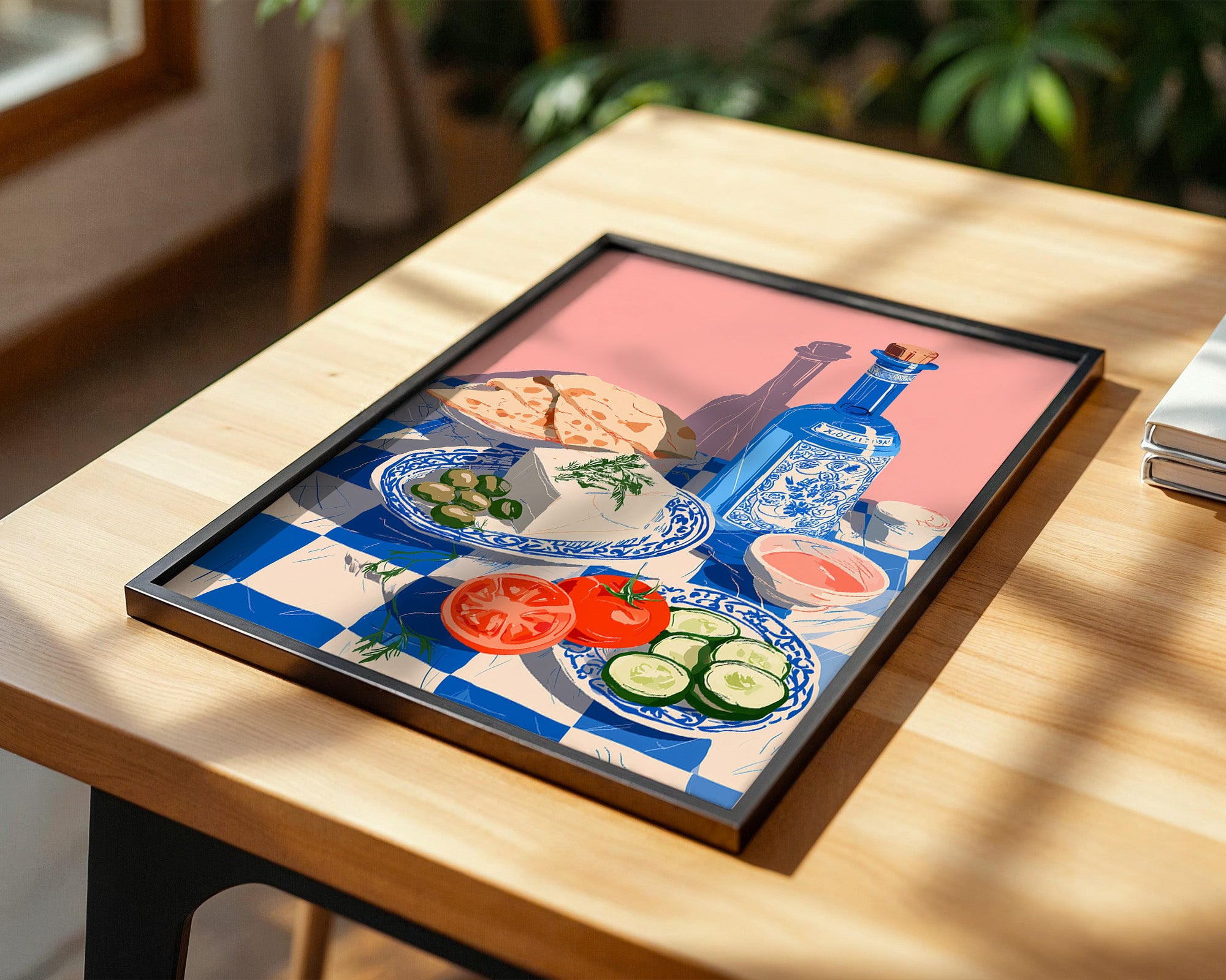 Mediterraner Tisch Sommerfarben