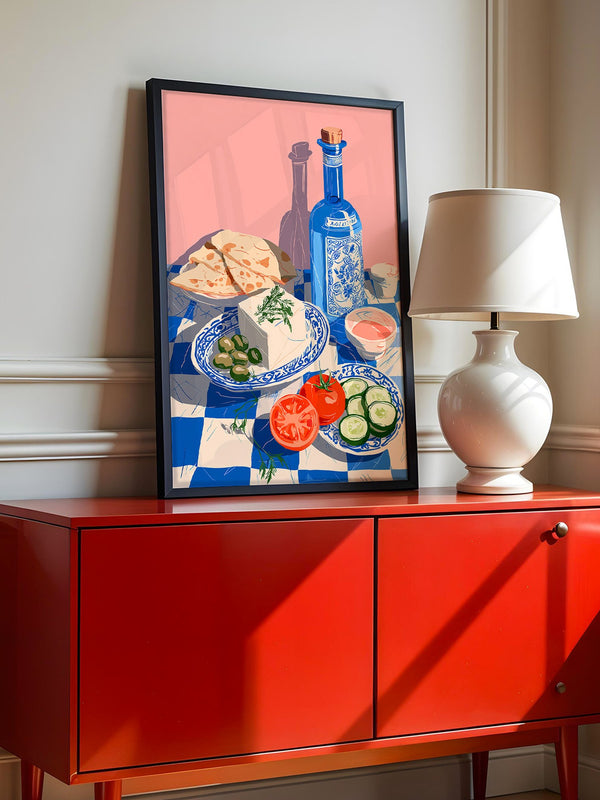 Mediterraner Tisch Sommerfarben