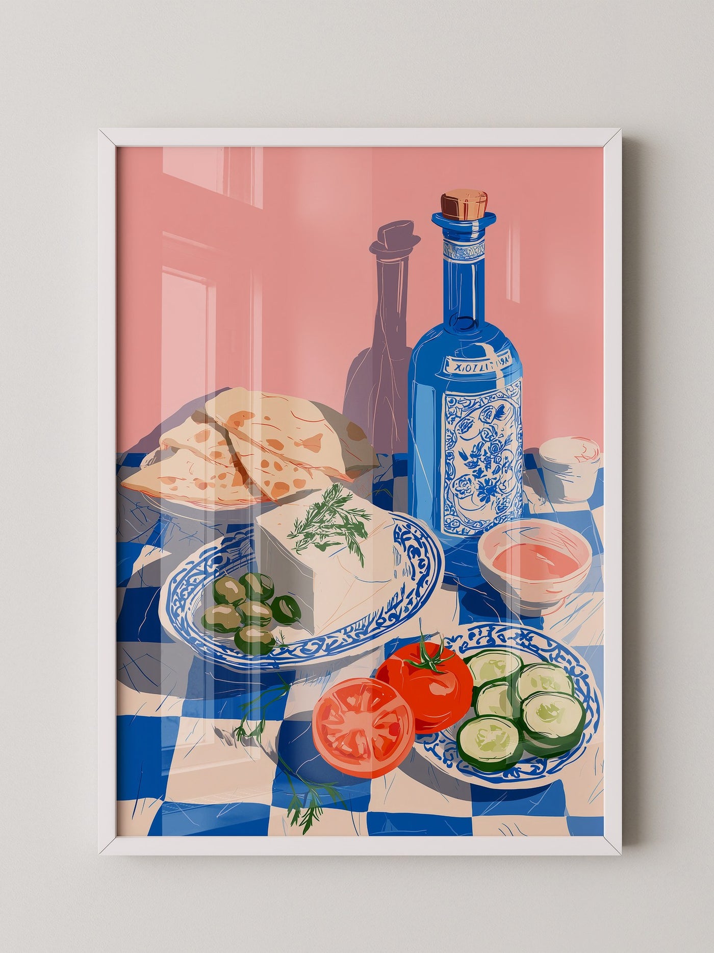 Mediterraner Tisch Sommerfarben