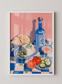 Mediterraner Tisch Sommerfarben