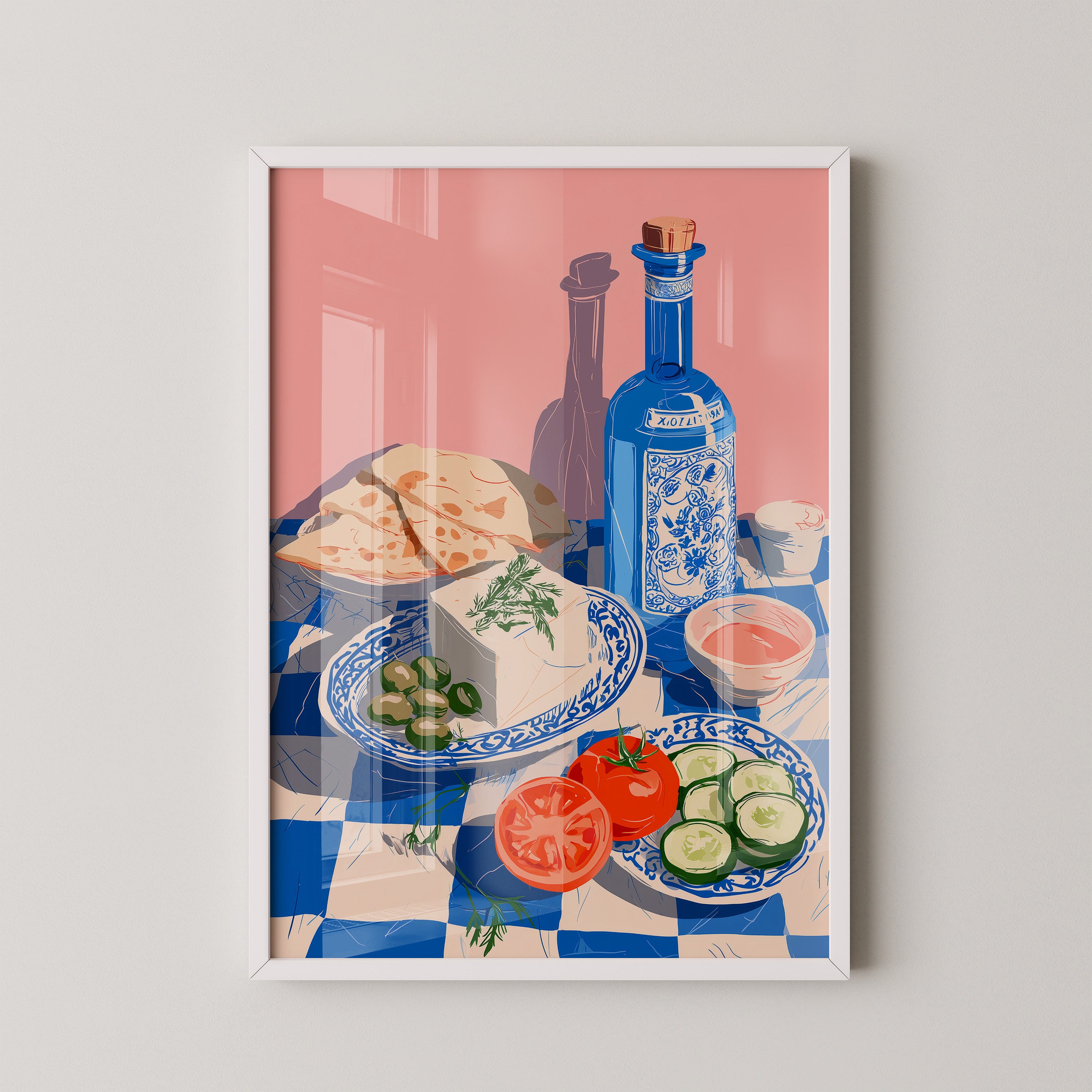 Mediterraner Tisch Sommerfarben