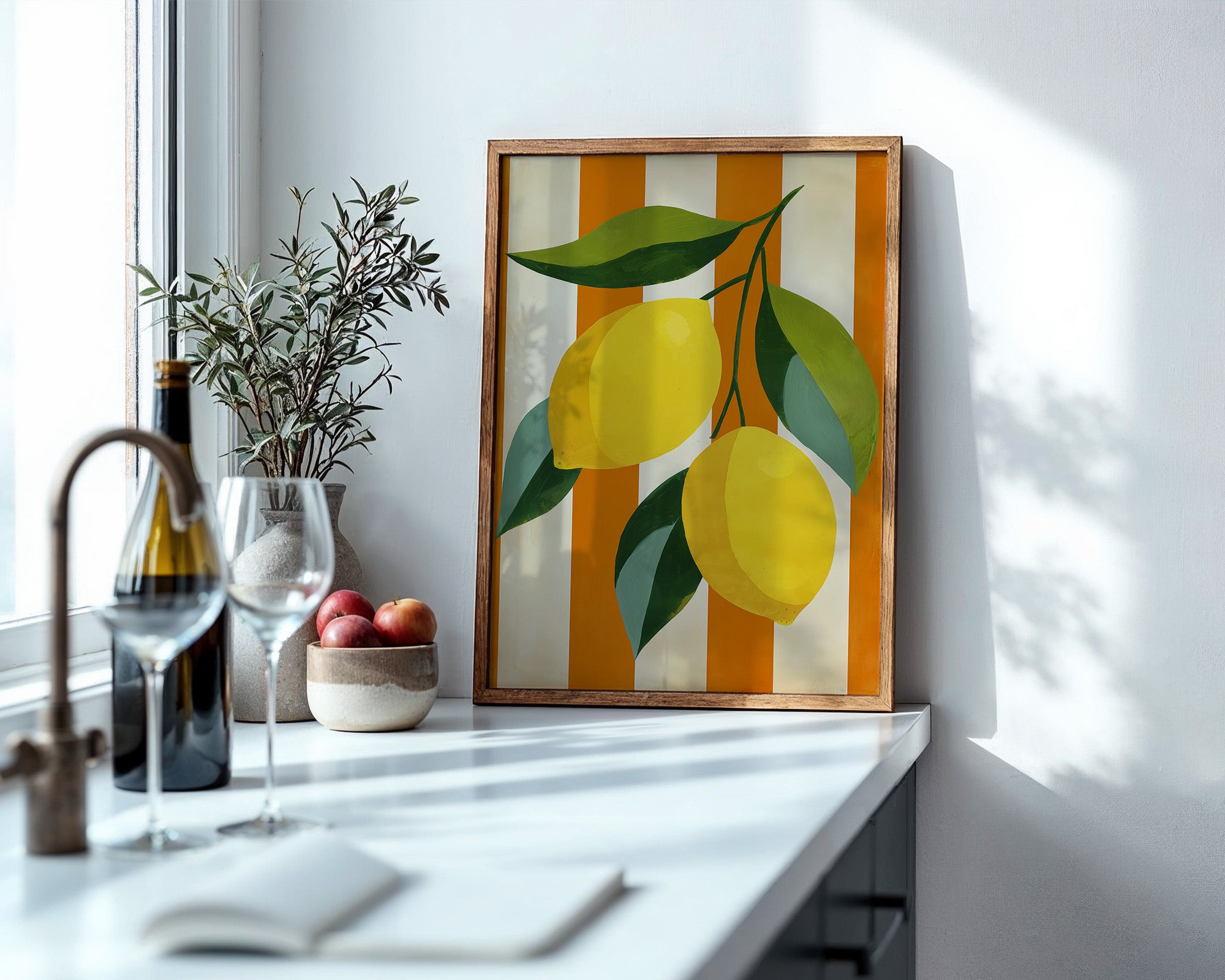 Zitronen Streifen Grafik