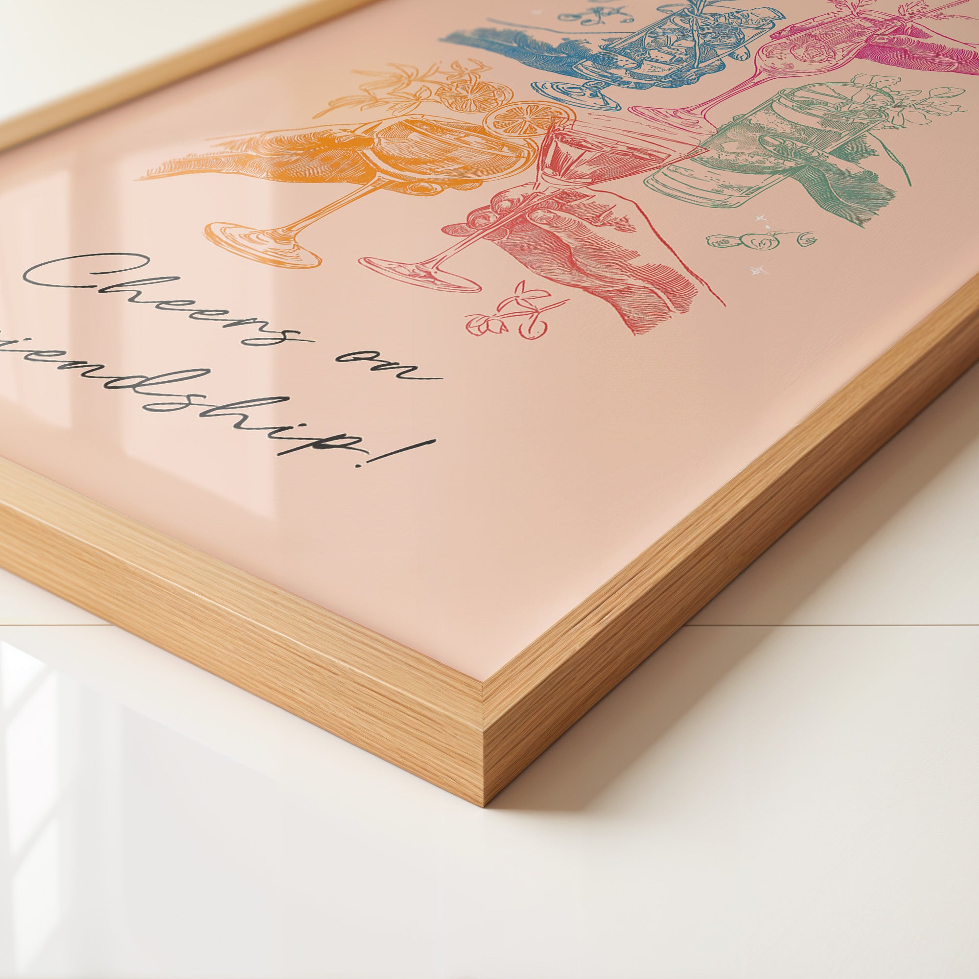 Cocktail Hände bunt