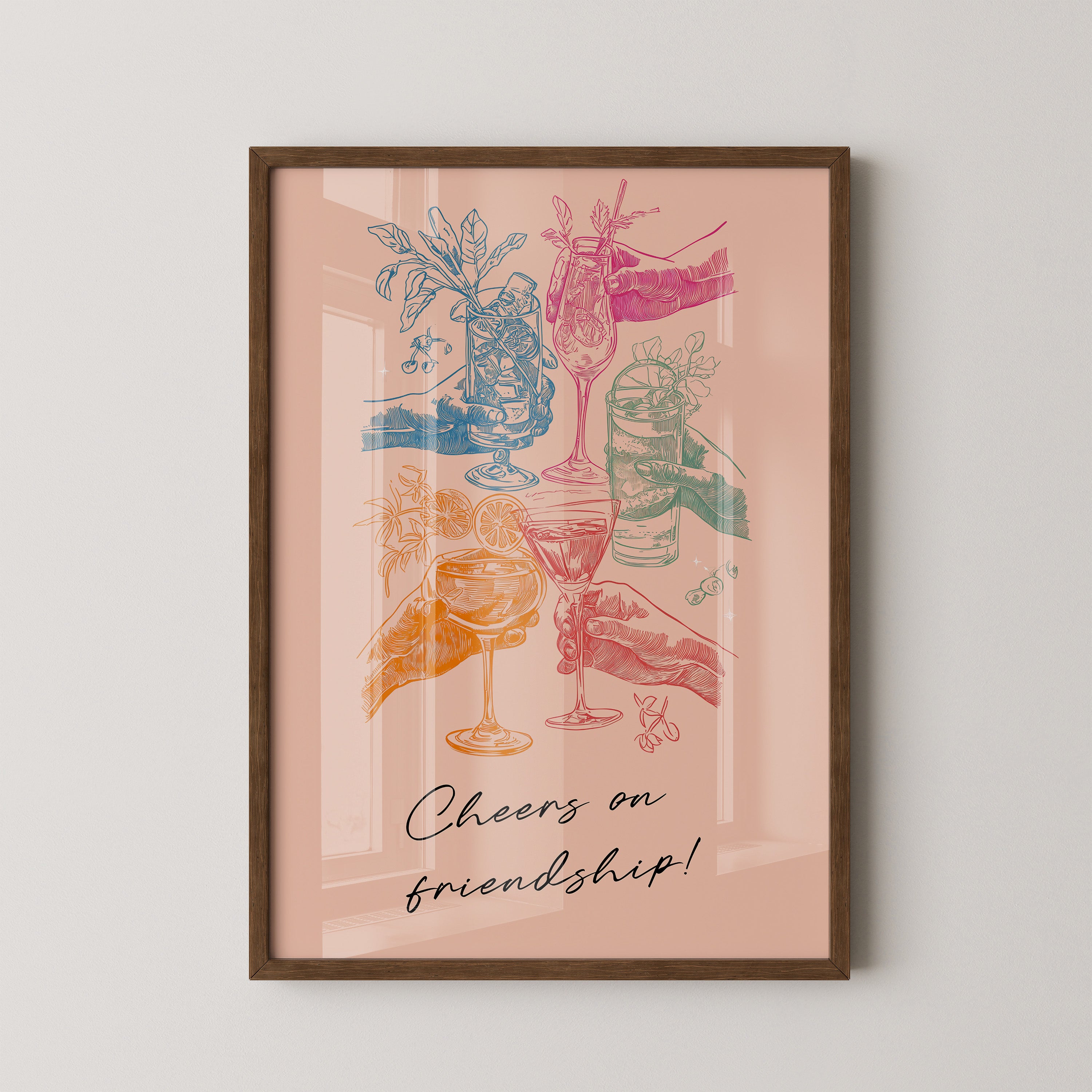 Cocktail Hände bunt