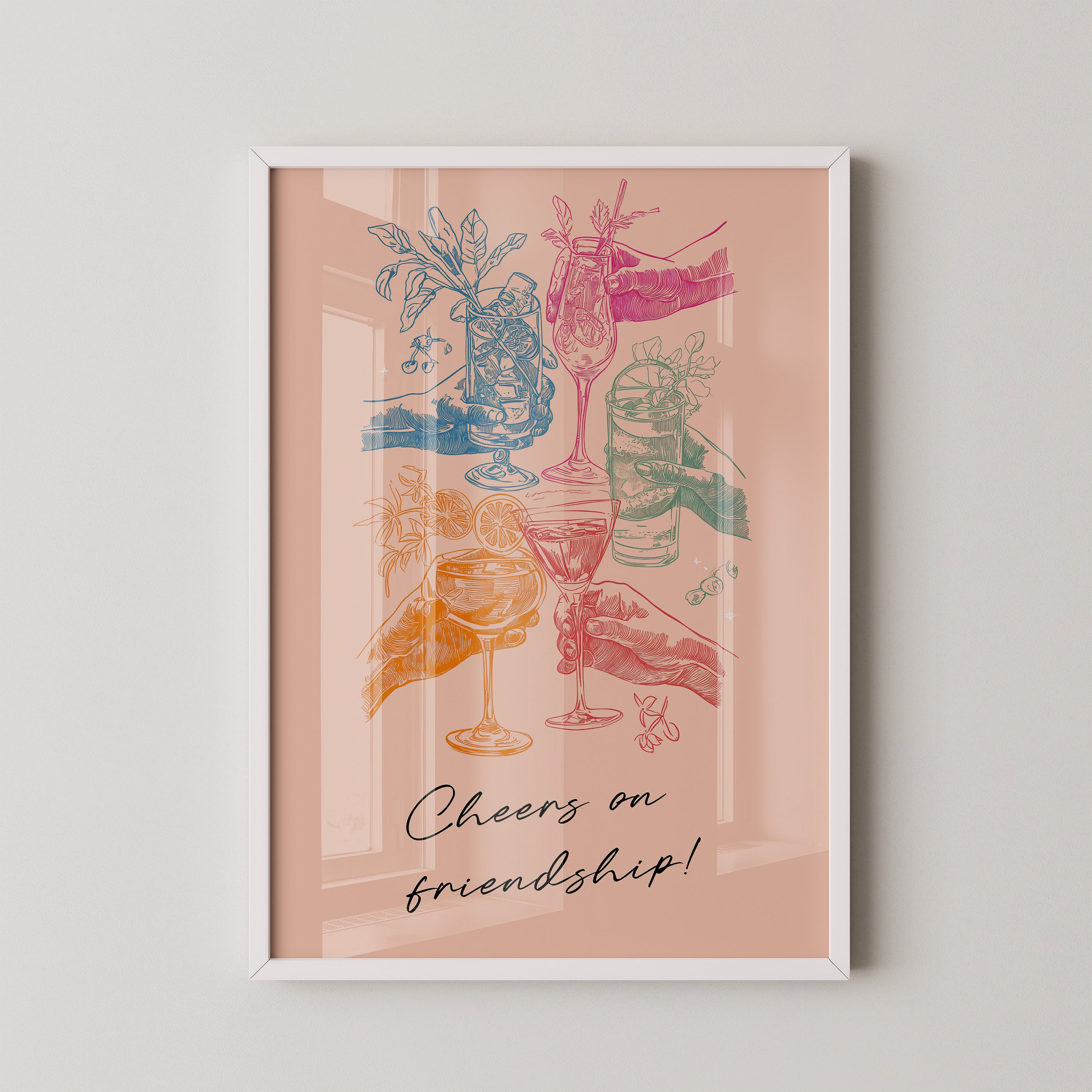 Cocktail Hände bunt