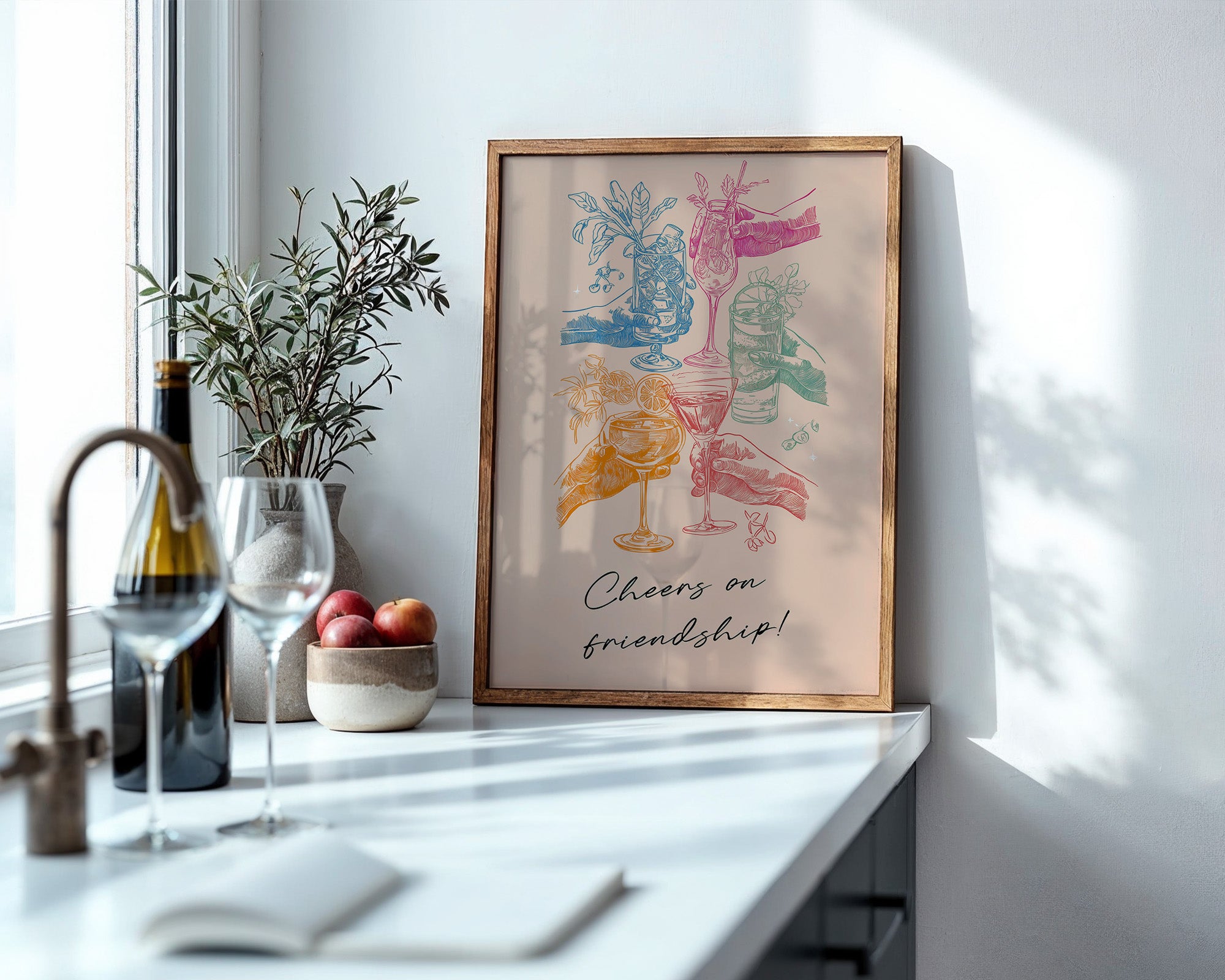 Cocktail Hände bunt