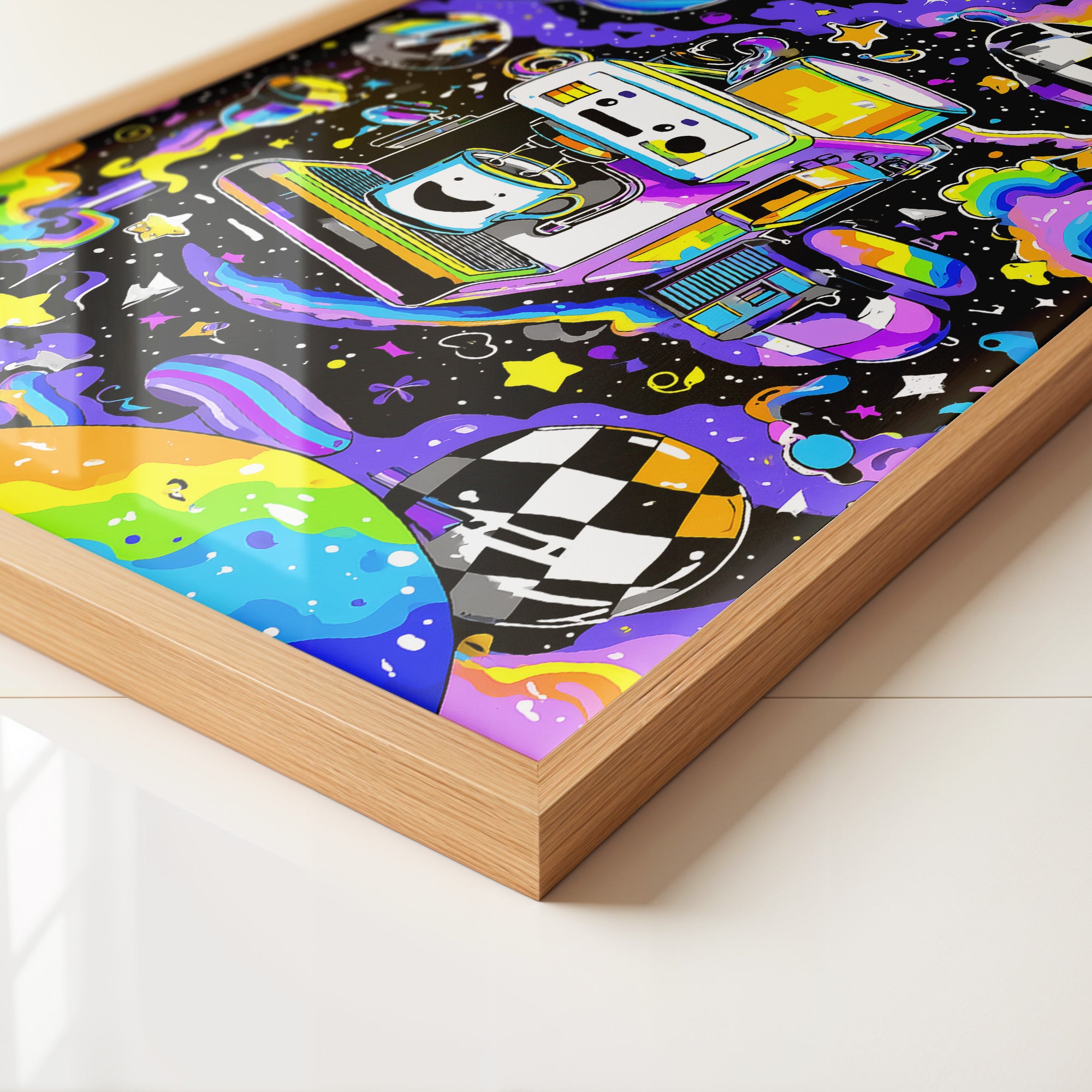 Espressomaschine Weltraum bunt