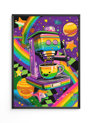 Bunte Espressomaschine Retro-Design
