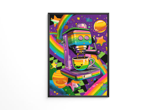 Bunte Espressomaschine Retro-Design