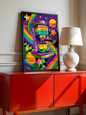 Bunte Espressomaschine Retro-Design
