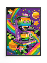 Bunte Espressomaschine Retro-Design