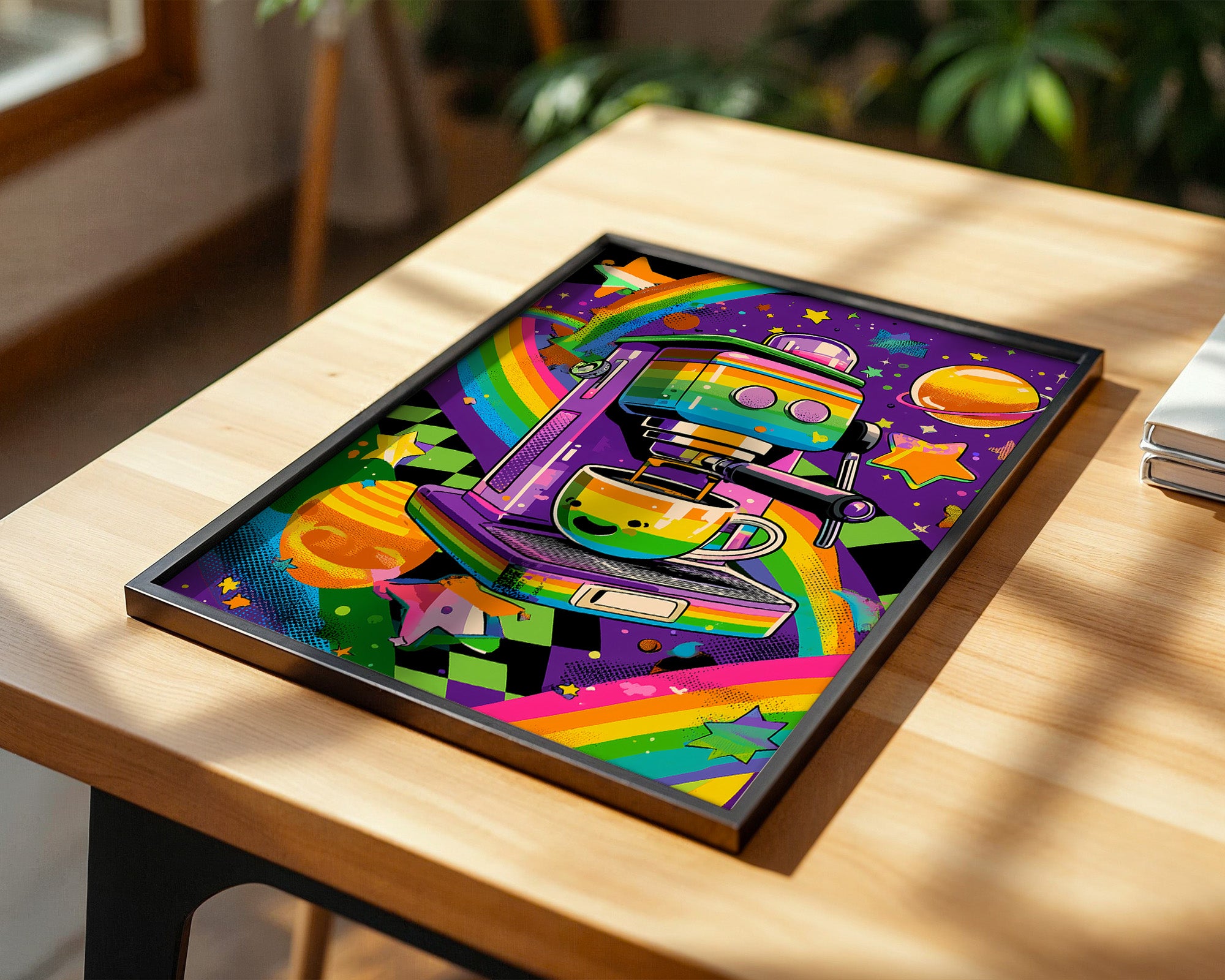 Bunte Espressomaschine Retro-Design