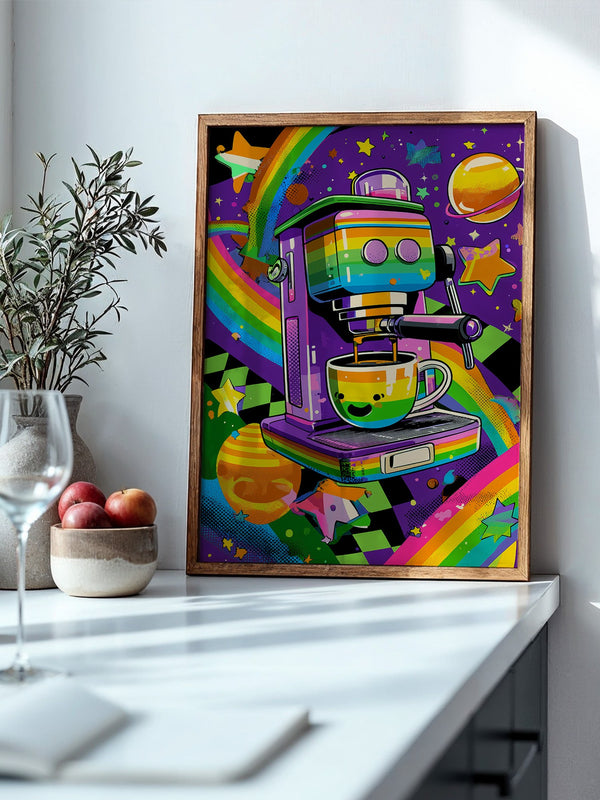 Bunte Espressomaschine Retro-Design