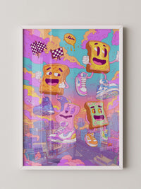 Toasts Sneaker Cartoon Wolken