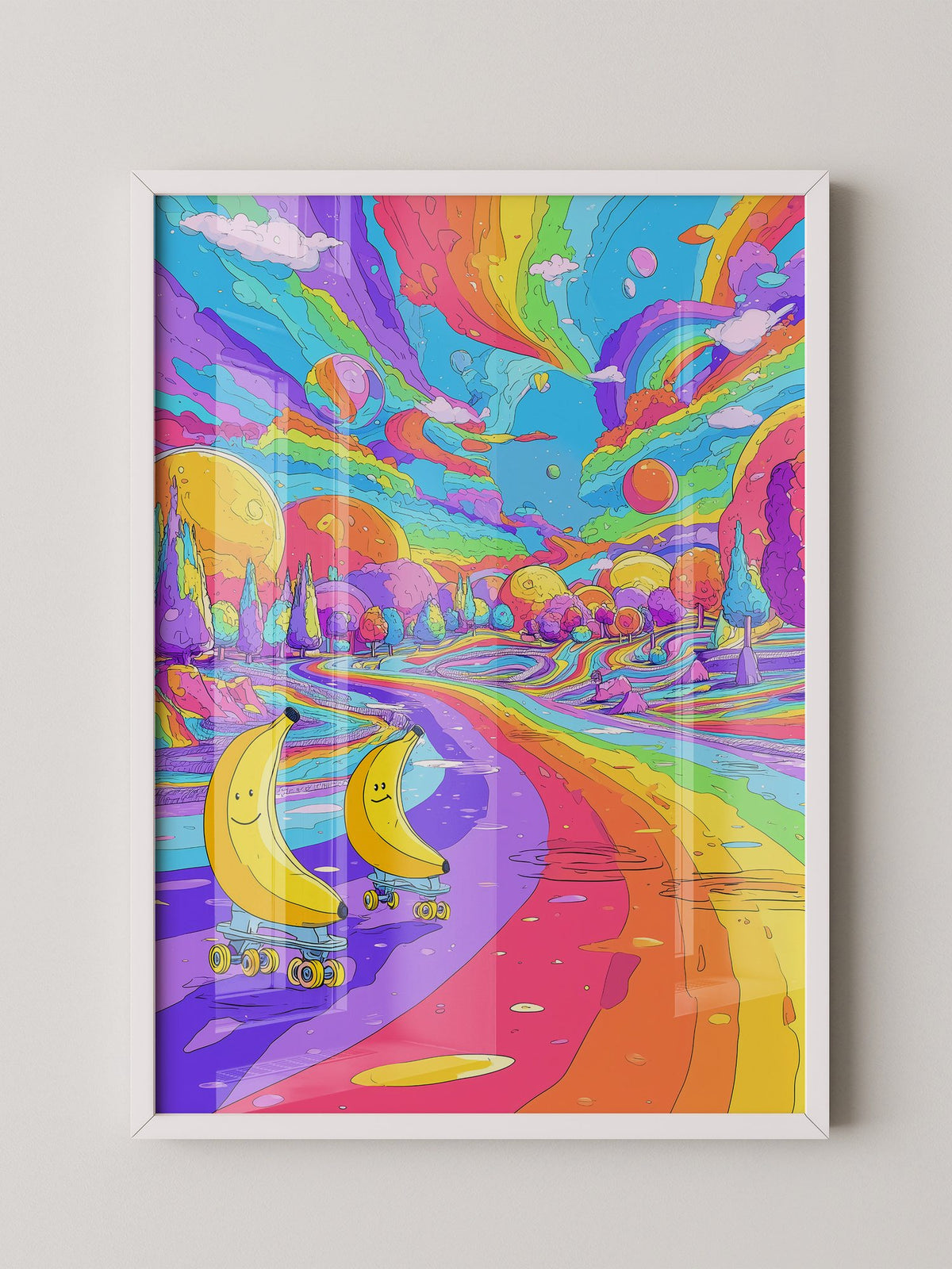 Bananen Rollschuh Regenbogenland
