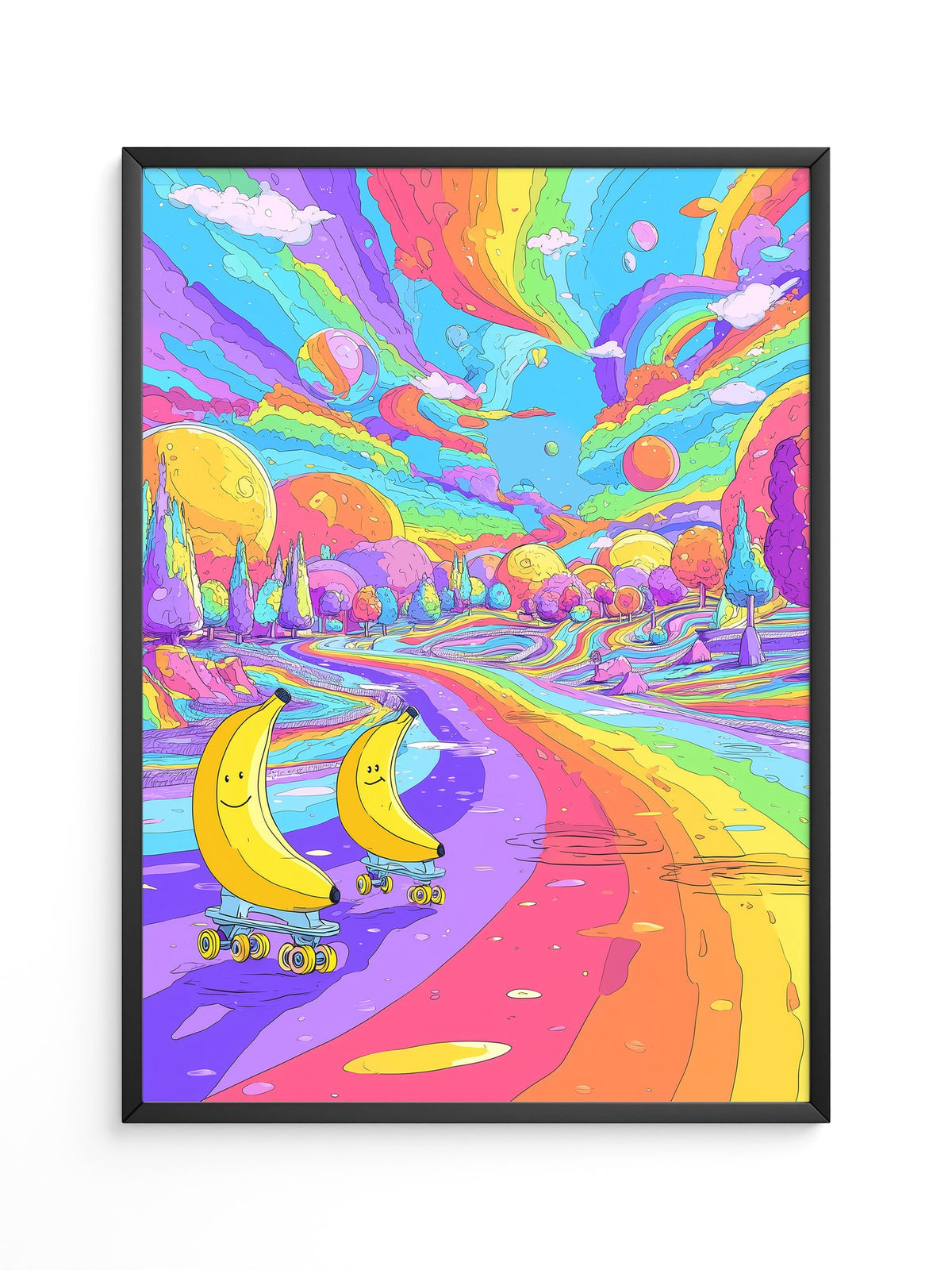Bananen Rollschuh Regenbogenland