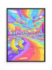 Bananen Rollschuh Regenbogenland