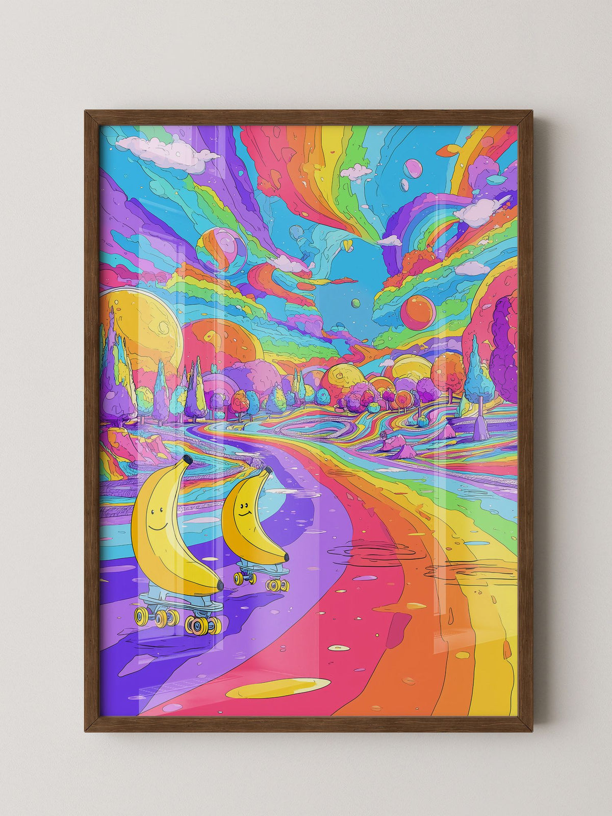 Bananen Rollschuh Regenbogenland