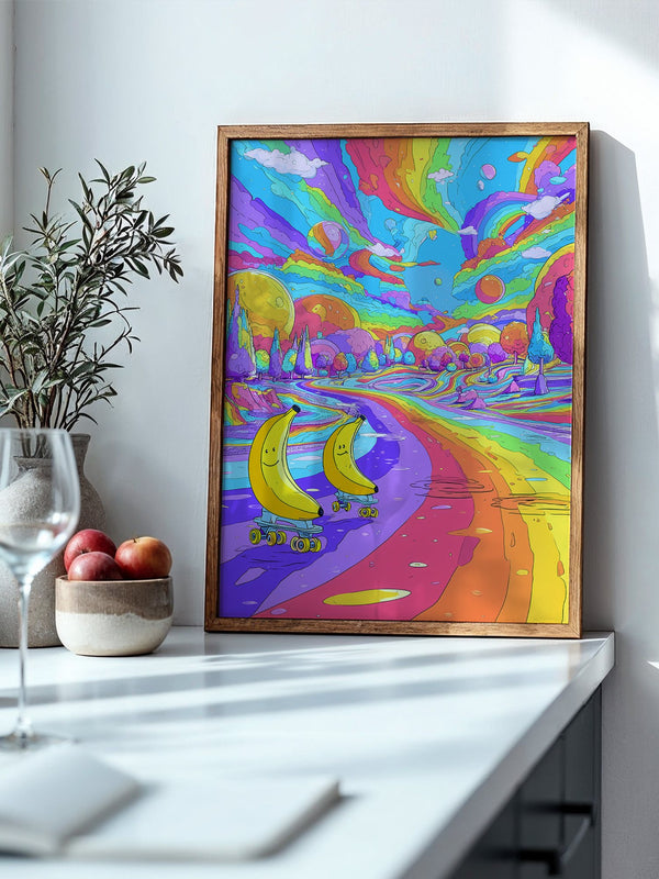 Bananen Rollschuh Regenbogenland