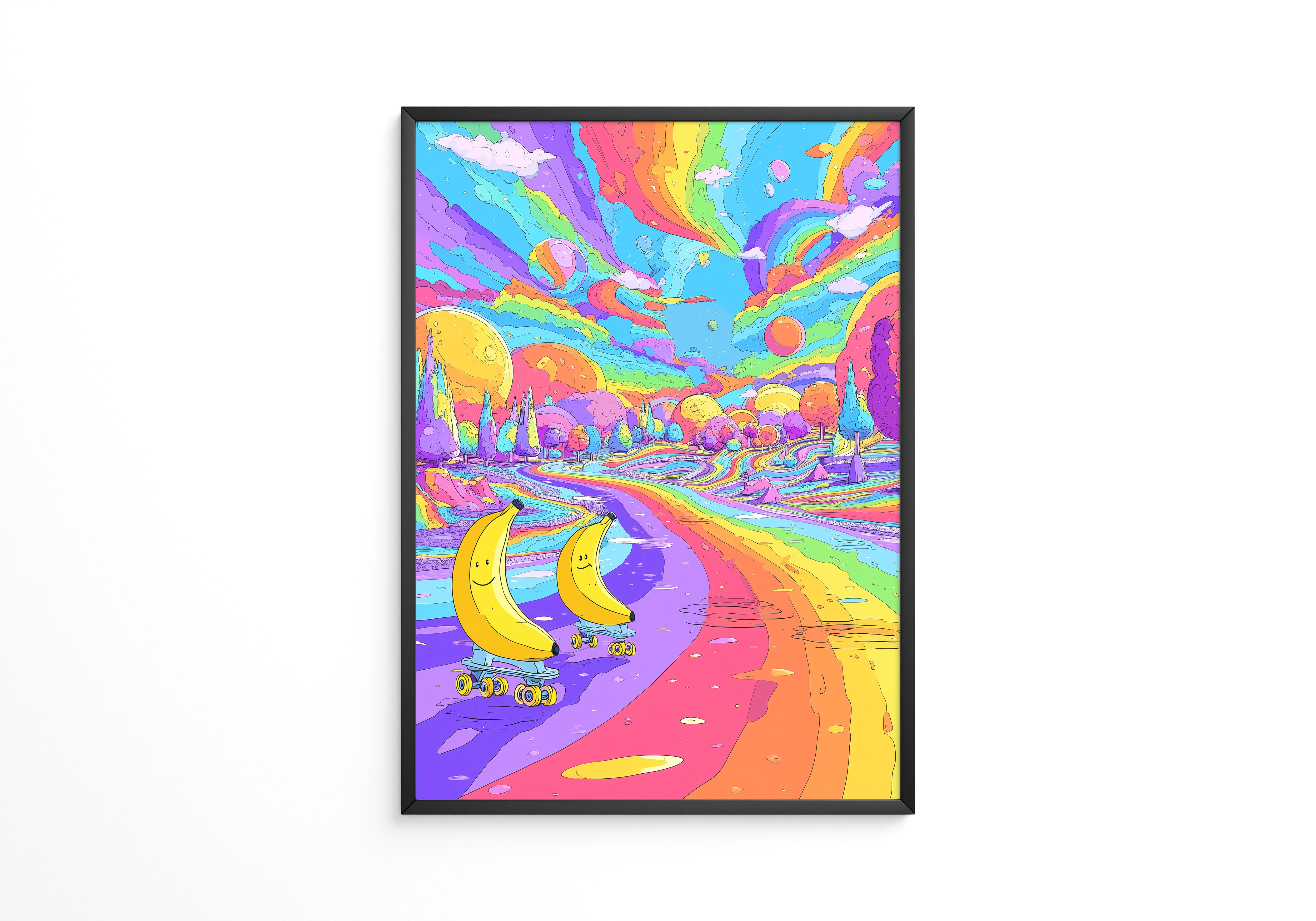 Bananen Rollschuh Regenbogenland