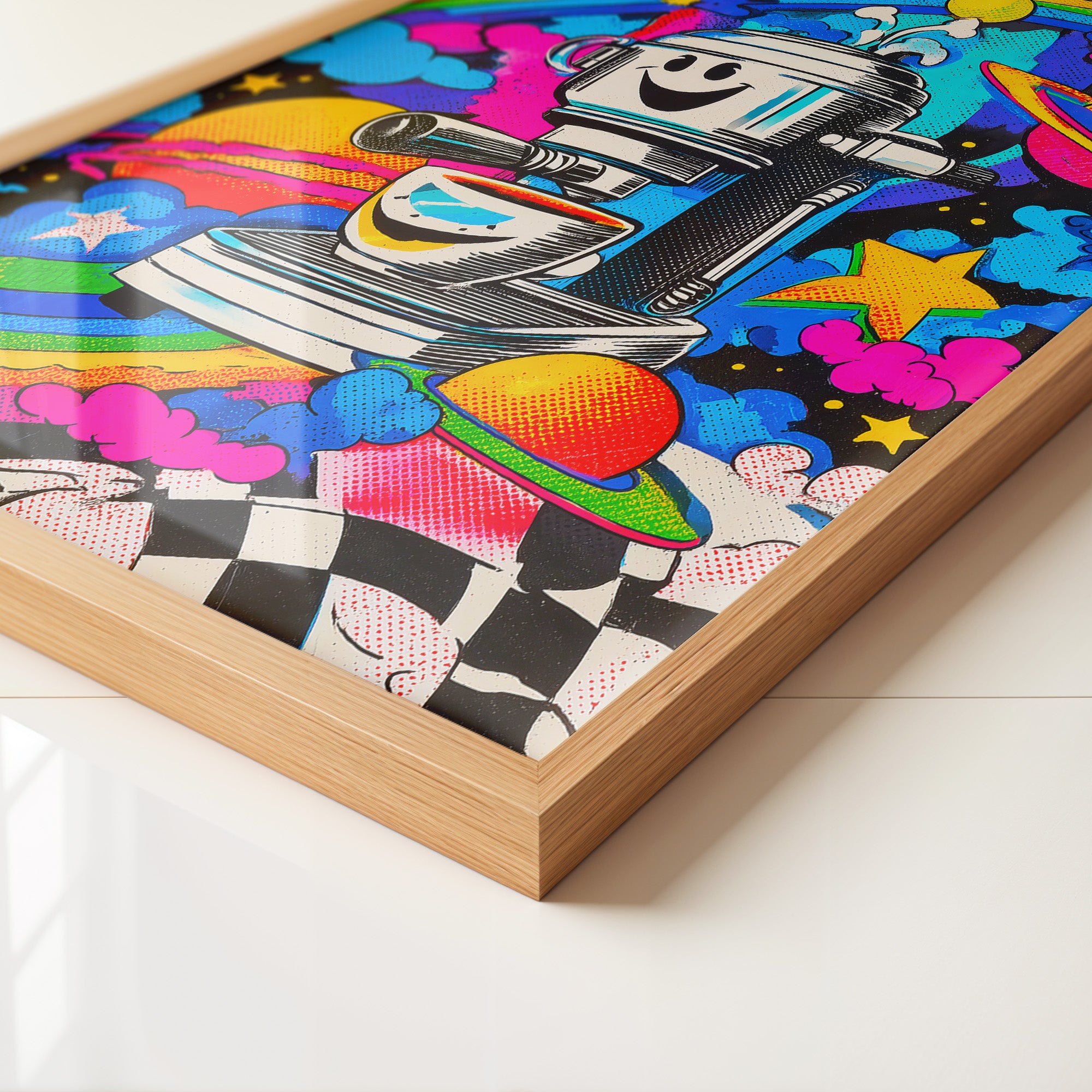 Kaffeemaschine Bunt Comicszene