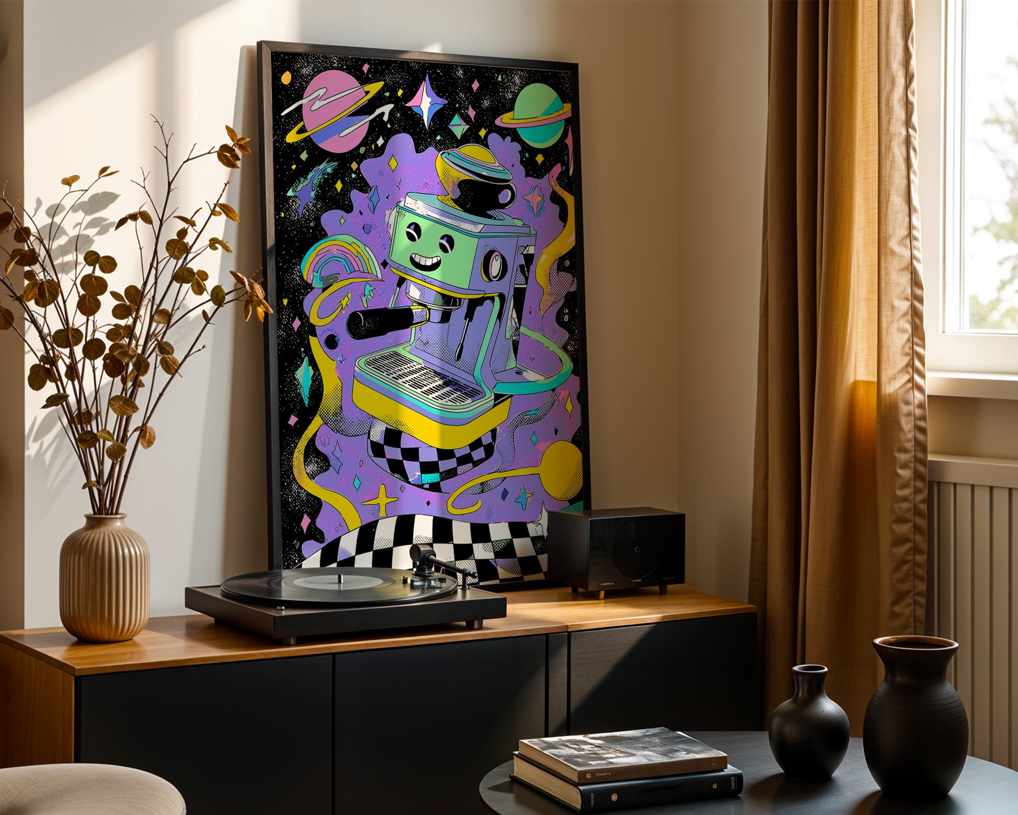 Espressomaschine Weltraum Fantasie