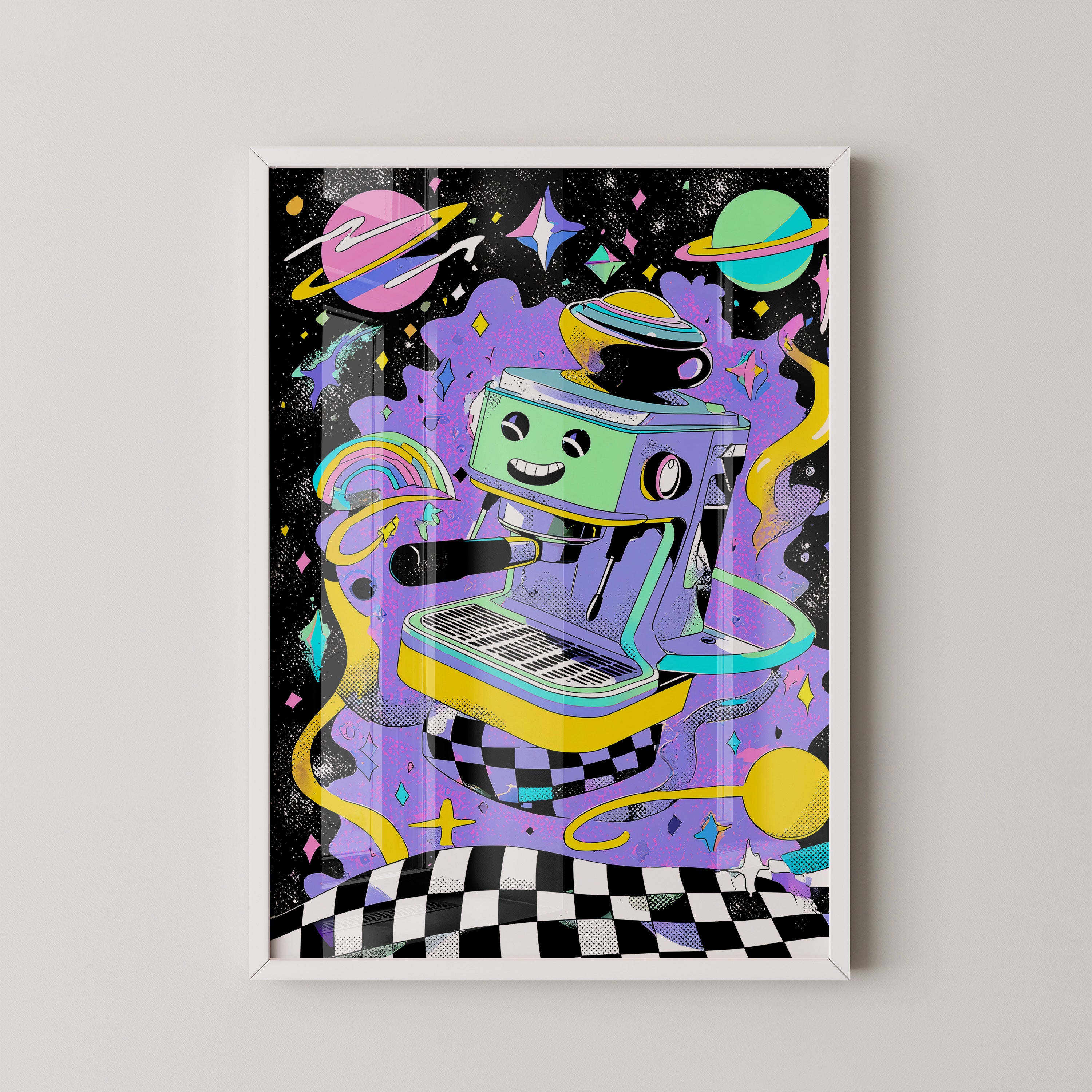 Espressomaschine Weltraum Fantasie