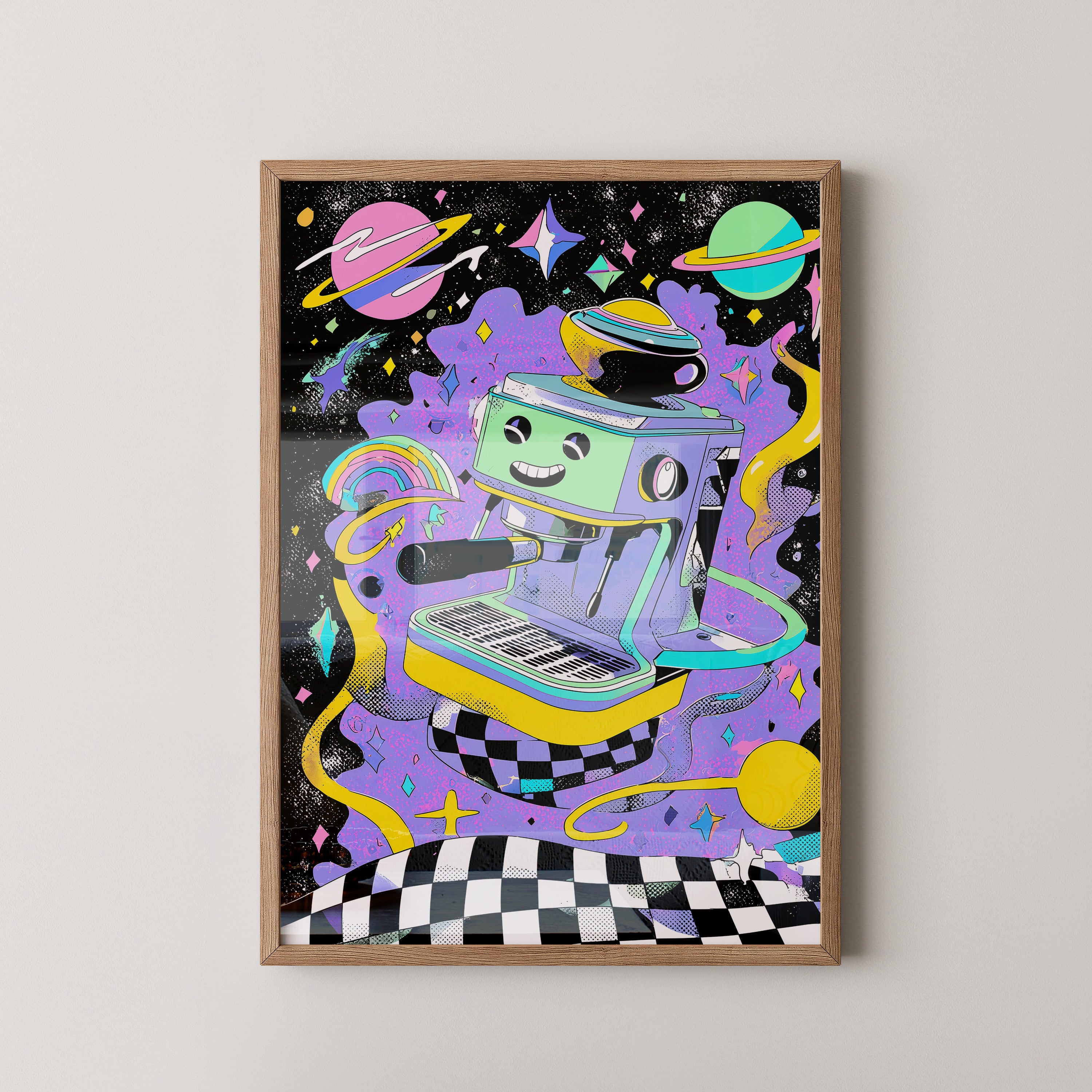 Espressomaschine Weltraum Fantasie