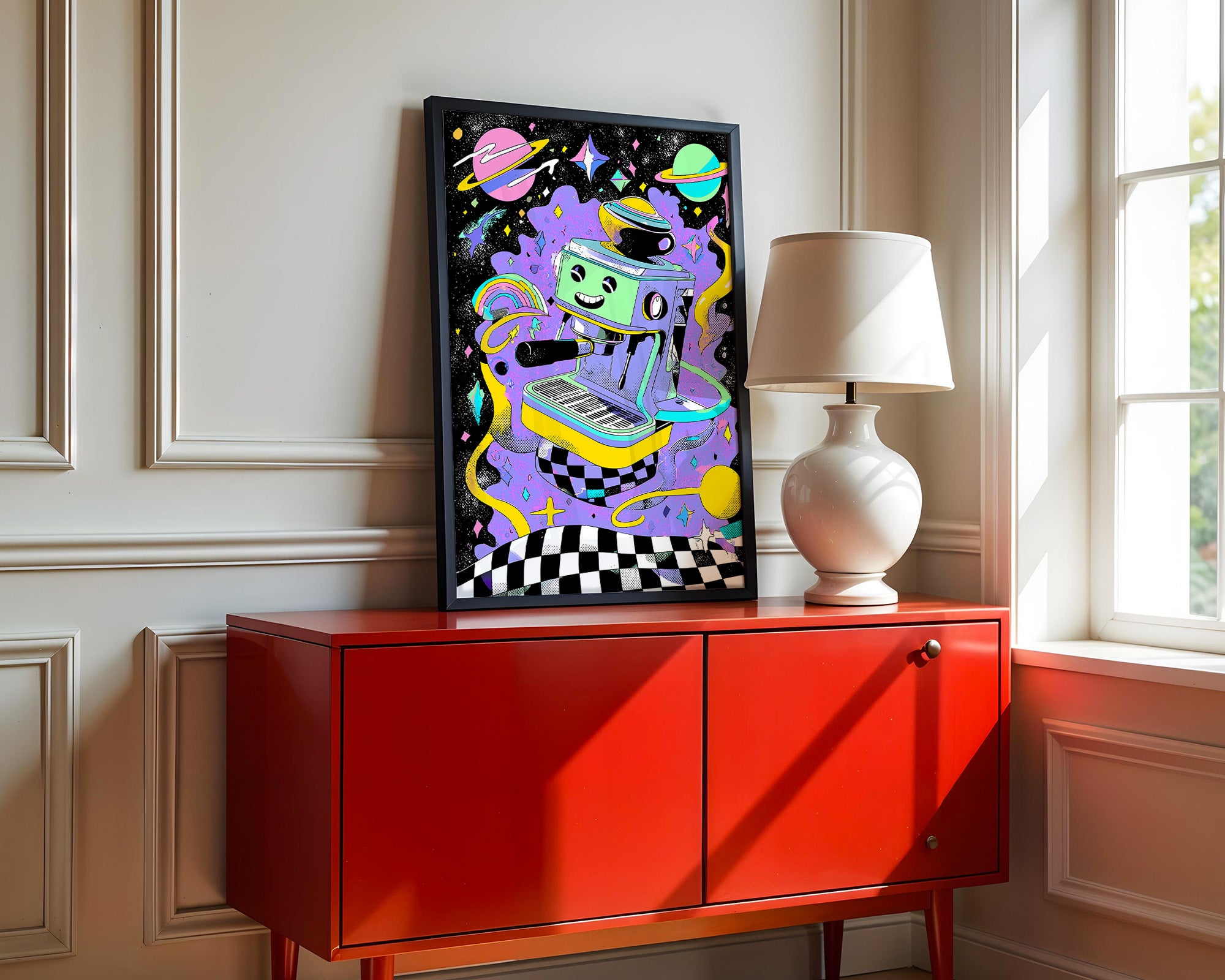 Espressomaschine Weltraum Fantasie