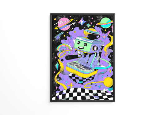 Espressomaschine Weltraum Fantasie