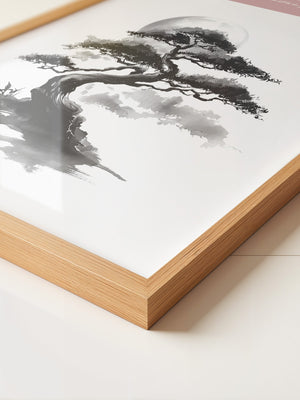 Bonsai Mondlicht Malerei