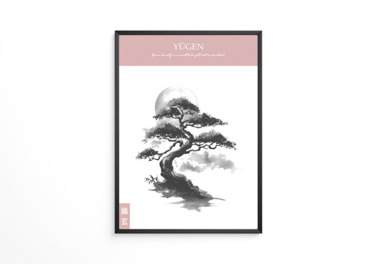 Bonsai Mondlicht Malerei